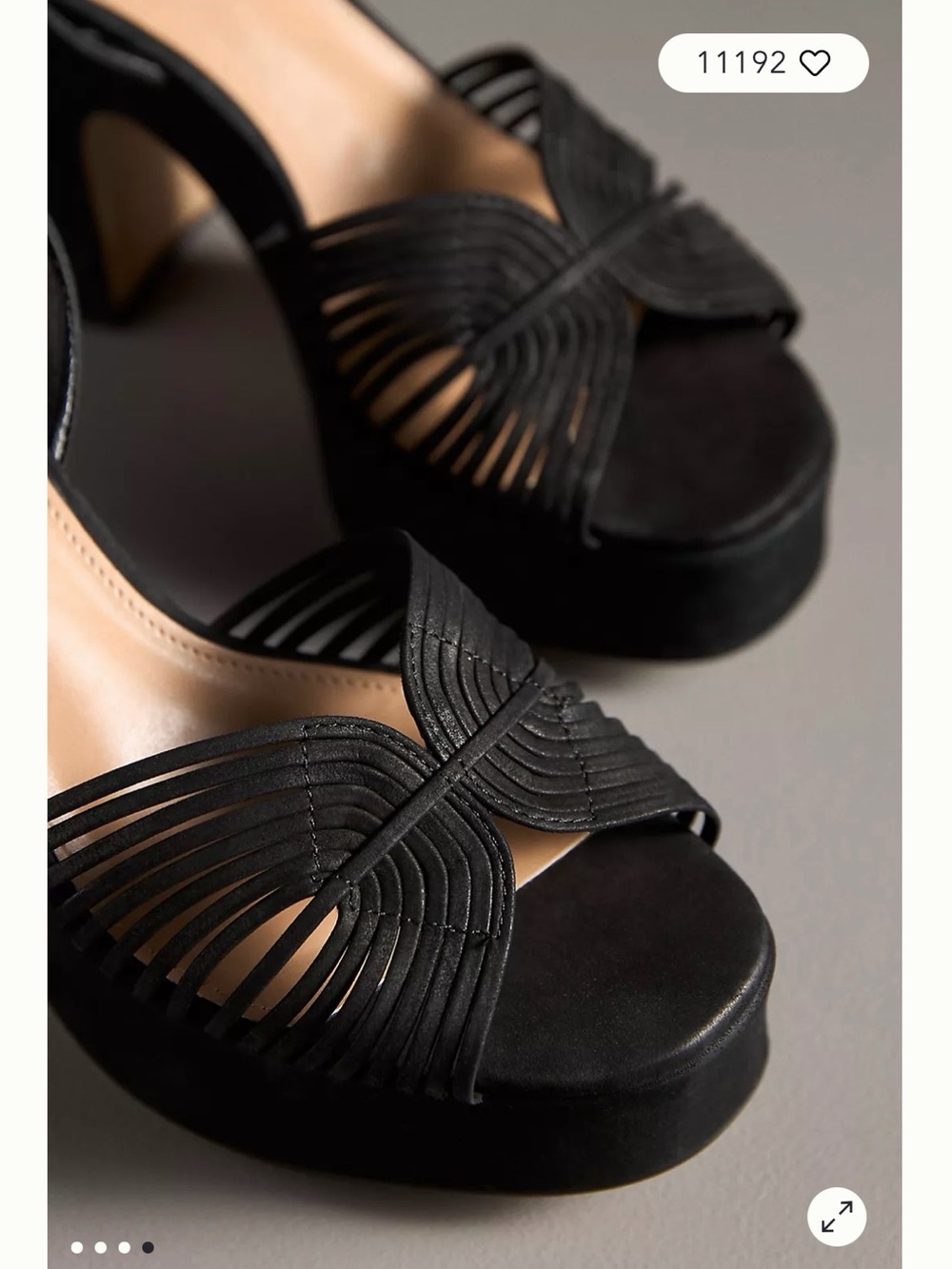 Maeve Black Strappy Platform Sandals